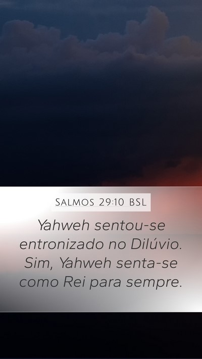 Salmos 29:10 BSL Bible Verse Image