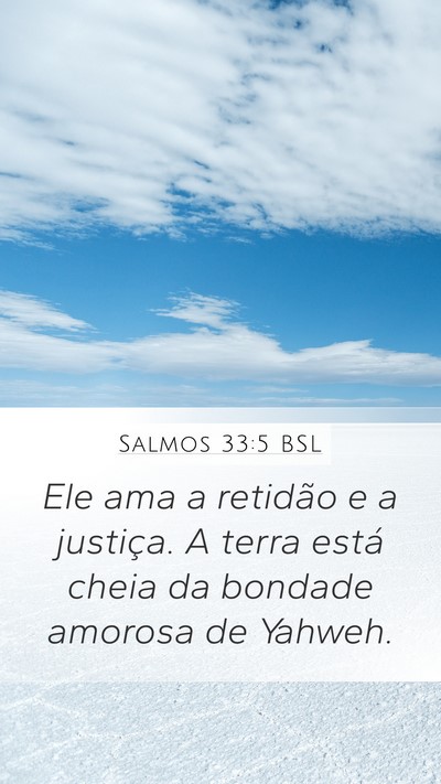 Salmos 33:5 BSL Bible Verse Image