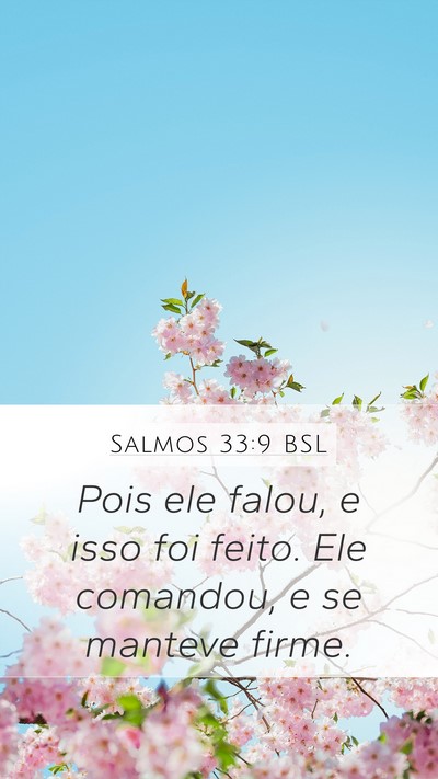 Salmos 33:9 BSL Bible Verse Image