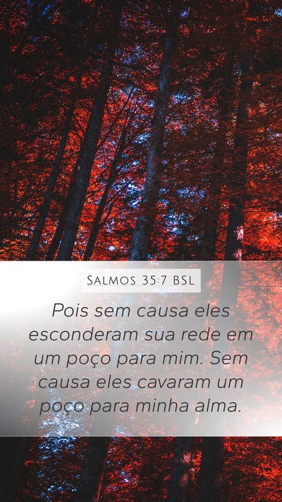 Salmos 35:7 BSL Bible Verse Image