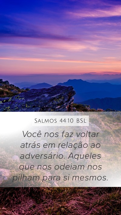 Salmos 44:10 BSL Bible Verse Image