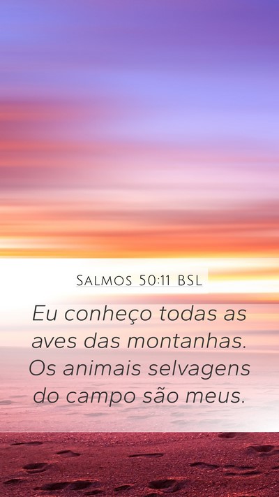 Salmos 50:11 BSL Mobile Phone Wallpaper - Eu conheço todas as aves das montanhas. Os - Mobile Bible Verse Wallpaper