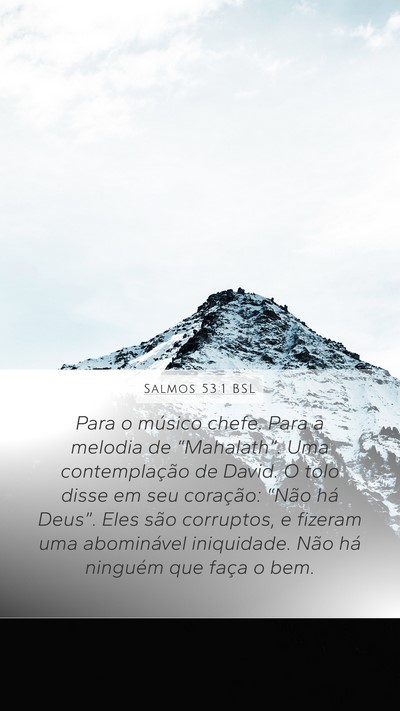 Salmos 53:1 BSL Bible Verse Image