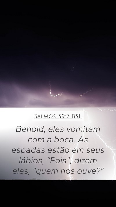 Salmos 59:7 BSL Bible Verse Image