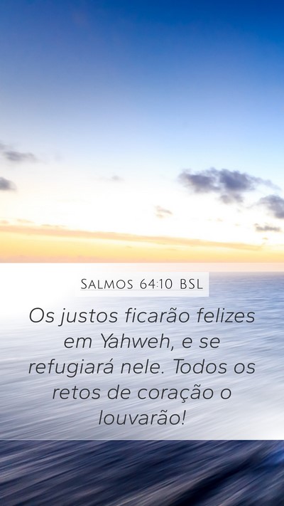 Salmos 64:10 BSL Bible Verse Image