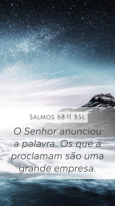 Salmos 68:11 BSL Bible Verse Image