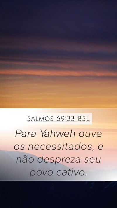 Salmos 69:33 BSL Bible Verse Image
