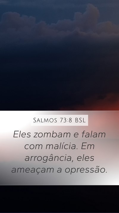 Salmos 73:8 BSL Bible Verse Image
