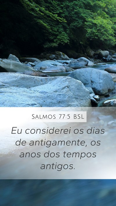 Salmos 77:5 BSL Bible Verse Image