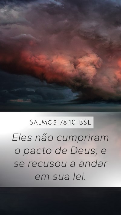 Salmos 78:10 BSL Bible Verse Image