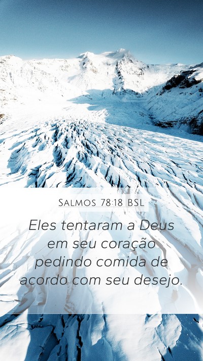 Salmos 78:18 BSL Bible Verse Image