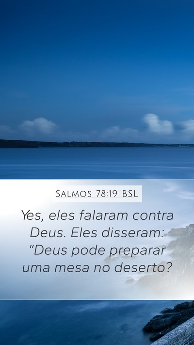Salmos 78:19 BSL Bible Verse Image