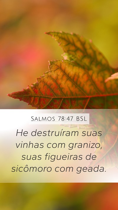 Salmos 78:47 BSL Bible Verse Image