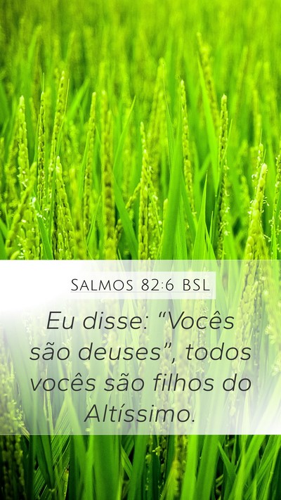 Salmos 82:6 BSL Bible Verse Image