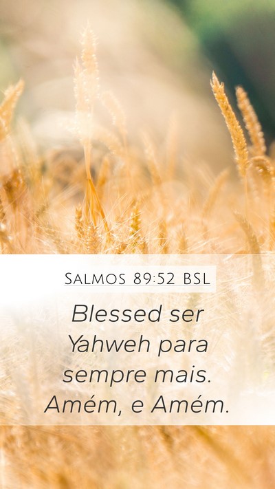 Salmos 89:52 BSL Bible Verse Image