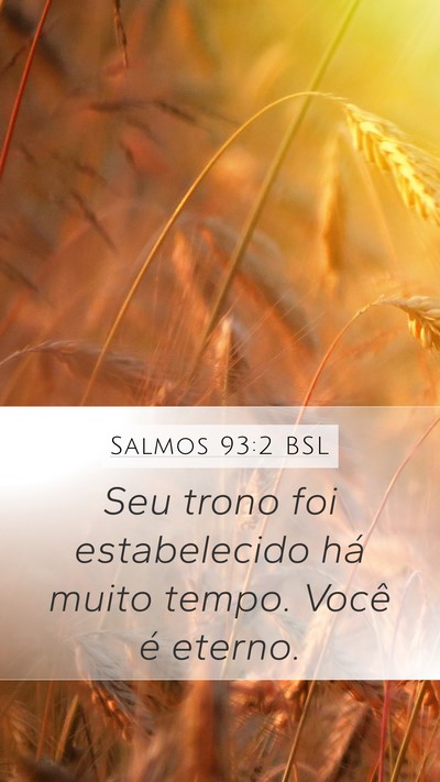 Salmos 93:2 BSL Bible Verse Image