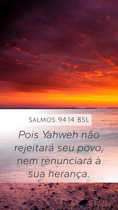 Salmos 94:14 BSL Bible Verse Image