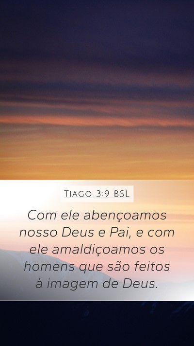 Tiago 3:9 BSL Bible Verse Image