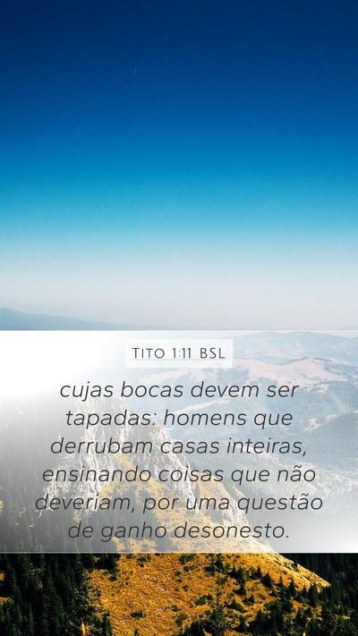 Tito 1:11 BSL Bible Verse Image