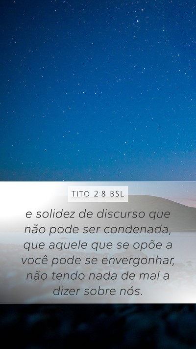 Tito 2:8 BSL Bible Verse Image
