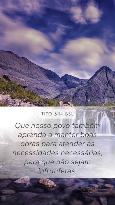 Tito 3:14 BSL Bible Verse Image