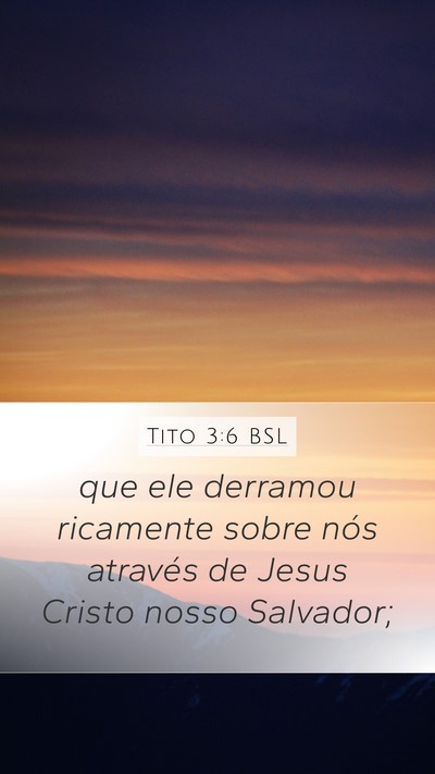 Tito 3:6 BSL Bible Verse Image