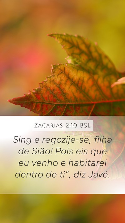 Zacarias 2:10 BSL Bible Verse Image