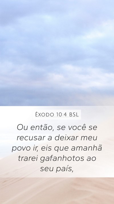Êxodo 10:4 BSL Bible Verse Image
