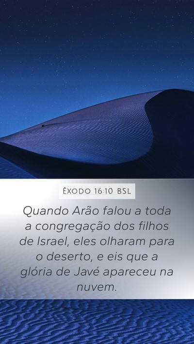 Êxodo 16:10 BSL Bible Verse Image