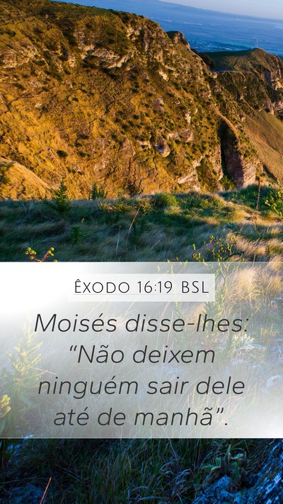 Êxodo 16:19 BSL Bible Verse Image