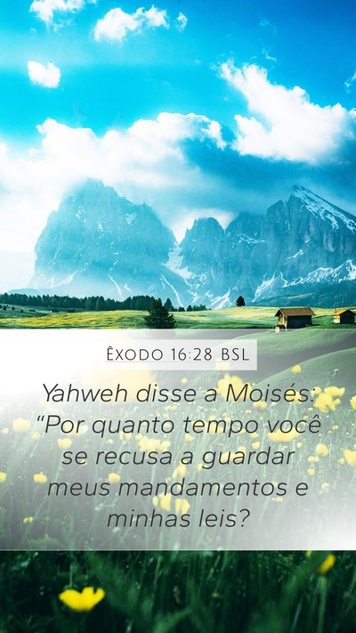 Êxodo 16:28 BSL Bible Verse Image