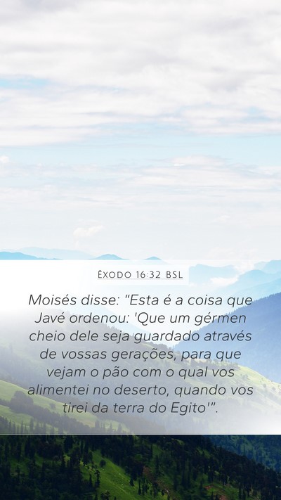 Êxodo 16:32 BSL Bible Verse Image