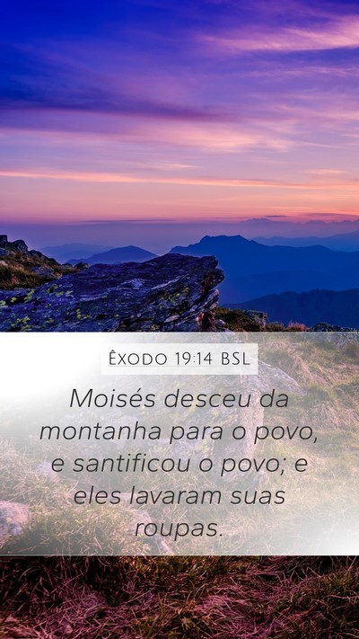 Êxodo 19:14 BSL Bible Verse Image