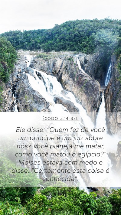 Êxodo 2:14 BSL Bible Verse Image