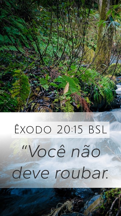 Êxodo 20:15 BSL Bible Verse Image