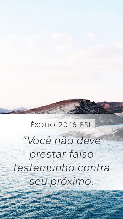 Êxodo 20:16 BSL Bible Verse Image