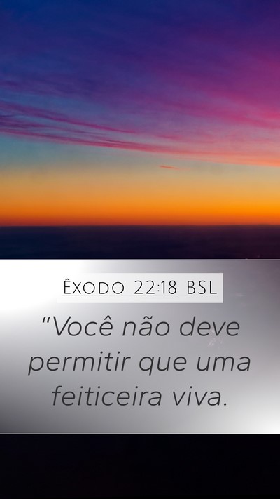 Êxodo 22:18 BSL Bible Verse Image