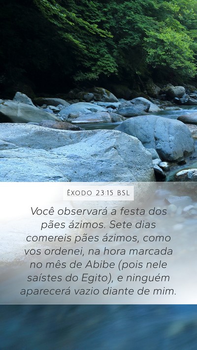 Êxodo 23:15 BSL Bible Verse Image