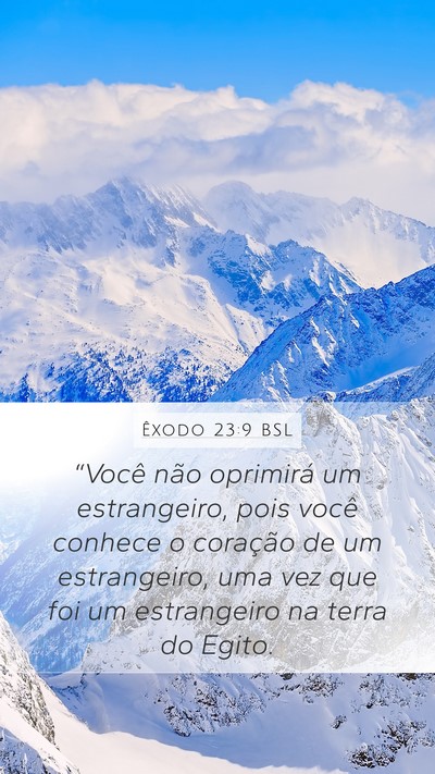 Êxodo 23:9 BSL Bible Verse Image