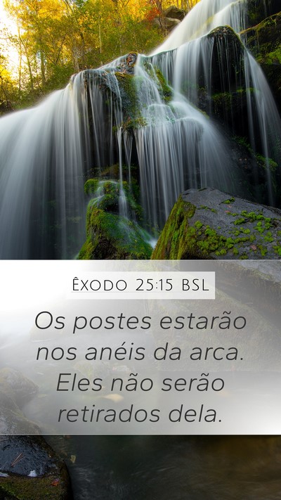 Êxodo 25:15 BSL Bible Verse Image
