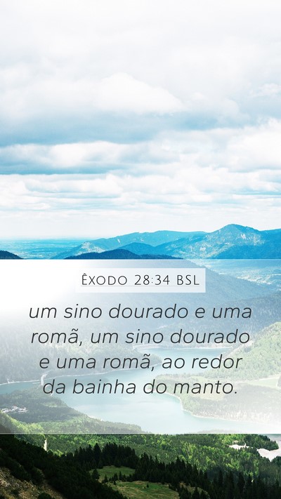 Êxodo 28:34 BSL Bible Verse Image