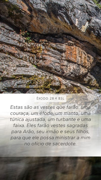 Êxodo 28:4 BSL Bible Verse Image