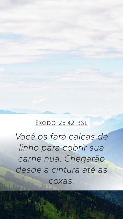 Êxodo 28:42 BSL Bible Verse Image