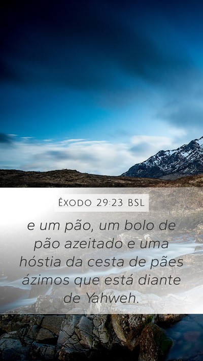 Êxodo 29:23 BSL Bible Verse Image