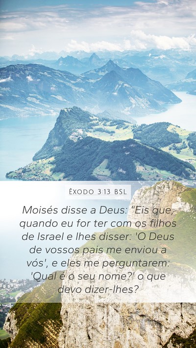 Êxodo 3:13 BSL Bible Verse Image