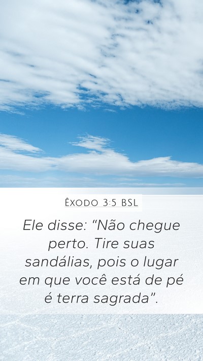Êxodo 3:5 BSL Bible Verse Image