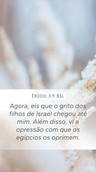 Êxodo 3:9 BSL Bible Verse Image
