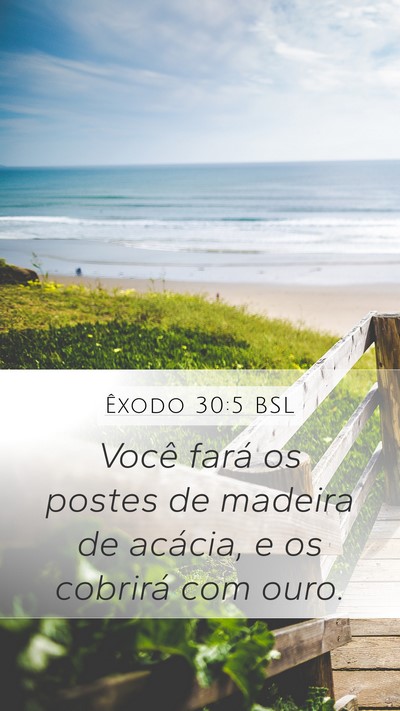 Êxodo 30:5 BSL Mobile Phone Wallpaper - Você fará os postes de madeira de acácia, e os - Mobile Bible Verse Wallpaper