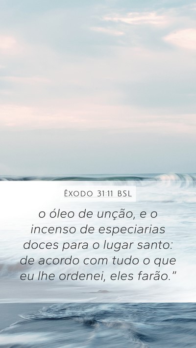 Êxodo 31:11 BSL Bible Verse Image