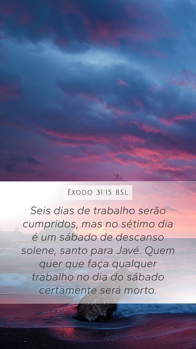 Êxodo 31:15 BSL Bible Verse Image